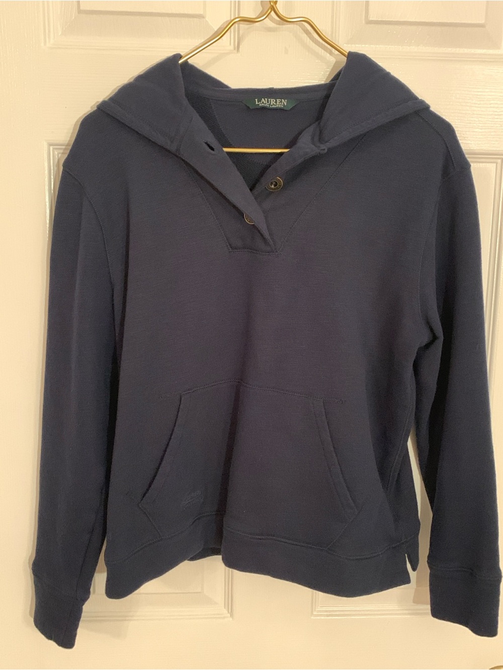 Lauren Ralph Lauren Navy Hooded Pullover - Women’s M